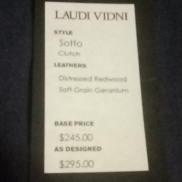 LAUDI VIDNI SOTTO CLUTCH NWT FIRM - Picture 7 of 7